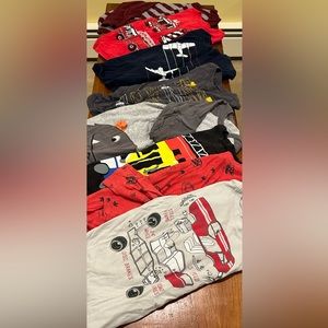 Lot of 8 gently worn 5t long sleeve teeshirts.